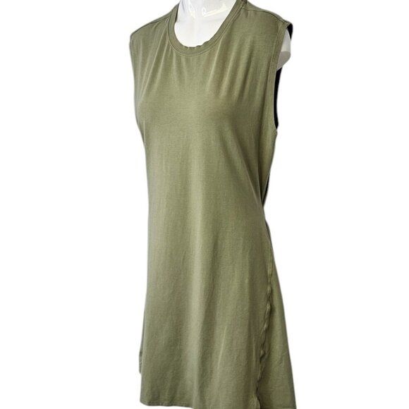 Public Rec Womens Go To Tank Open Back Shirt Dress, Green, Cotton, Tencel, Large - Picture 9 of 9